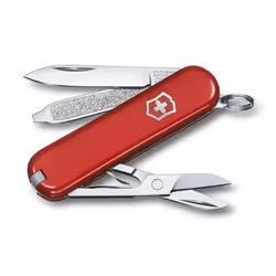 Victorinox 0.6223.G, Couteau à lame verrouillable, Couteau multi-fonctions, Pointe centrale, Synthétique ABS, Rouge, 7 outils