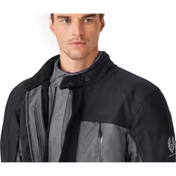 Belstaff Highway Veste textile moto, noir-gris, taille S pour Hommes
