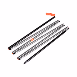 Mammut Probe 240 short, Aluminium, Noir, Orange, Argent, 2,4 m, 1,1 cm, 245 g