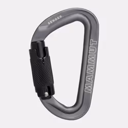 Mammut 2040-02540-1602-1, Verrou tournant, Mousqueton à verrou, En forme de D, Aluminium, Aluminium, 10 kN