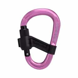 Mammut Smart HMS 2.0, Verrou à vis, Mousqueton à verrou, Offset-D, Aluminium, Rose, 28 kN