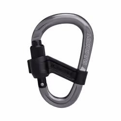 Mammut Smart HMS 2.0, Verrou à vis, Mousqueton à verrou, Offset-D, Aluminium, Gris, 28 kN