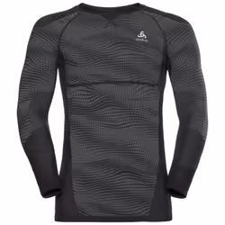 Odlo PERFORMANCE Blackcomb Crew Neck, Chemise, Adulte, Mâle, Noir, S, Motif