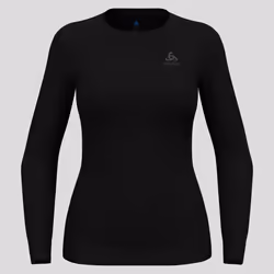 Odlo T-shirt à manches longues Active Warm pour femme, Adulte, Femelle, Noir, Haut de la couche de base, Monochromatique, S