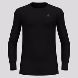 Odlo T-shirt à manches longues Active Warm pour homme, Adulte, Mâle, Noir, Haut de la couche de base, Monochromatique, M