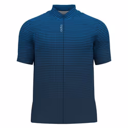 Maillot Essential ODLO - Indigo Bunting - Blue Wing Teal - Manches Courtes - Vélo Loisir - Respirant