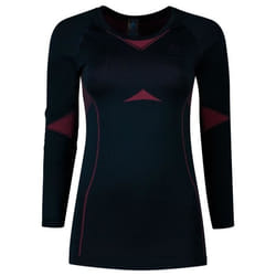 Odlo BL Top Crew Neck L-S Fundamentals Performance Warm T-Shirt à Manches Longues Dark Sapphire-Violet Beetroot XL Femme