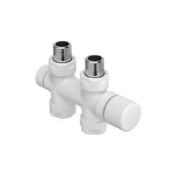 Kit o robinetterie thermostatisable en h droit réversible monotube / bitube chromé Acova 991581