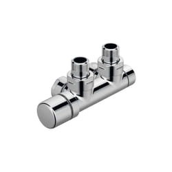 Kit q Robinetterie thermostatisable en h coude tête à gauche monotube / bitube chromé Acova 991608