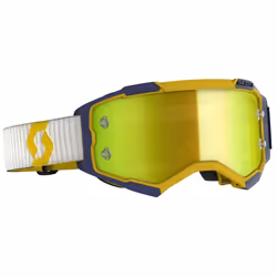 Scott Fury Chrome Lunettes Motocross, bleu-jaune pour Hommes