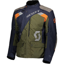 Scott Dualraid Dryo Veste textile de moto, vert-bleu, taille 4XL pour Hommes