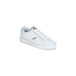 Baskets Femme - Guess - Groovie - Cuir Blanc - Lacets Plats - Talon Plat
