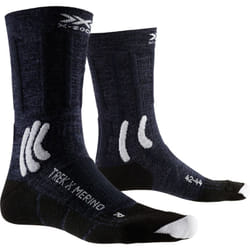 X-SOCKS TREK X MERINO Unisexe Chaussettes Crew Anthracite, Blanc