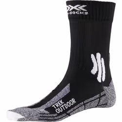 X-SOCKS TREK OUTDOOR, Chaussettes Crew, Noir, Gris, Adulte, Unisexe, 39 - 41, Spéciale