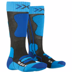 X-SOCKS Ski Junior, Chaussettes d’athlétisme, Noir, Bleu, Enfant, Unisexe, 27 - 30, EUE