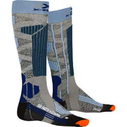 X-SOCKS Ski Rider 4.0, Chaussettes d’athlétisme, Noir, Bleu, Gris, Adulte, Femelle, 37 - 38, EUE