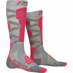 X-SOCKS Silk Merino, Chaussettes d’athlétisme, Gris, Rouge, Adulte, Femelle, 41 - 42, EUE