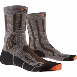 X-SOCKS Trek X Linen, Chaussettes d’athlétisme, Noir, Gris, Orange, Adulte, Unisexe, 45/47, EUE