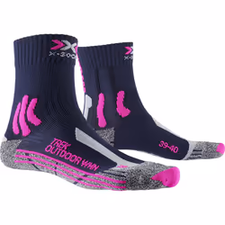 X-SOCKS Trek Outdoor, Chaussettes d’athlétisme, Gris, Magenta, Marine, Adulte, Femelle, 41/42, EUE