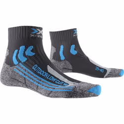 X-SOCKS Trek Outdoor, Chaussettes d’athlétisme, Anthracite, Cyan, Gris, Adulte, Femelle, 39/40, EUE