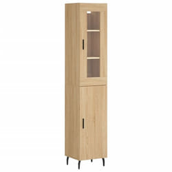 SOLDES dAutomneBuffet haut Chêne sonoma 345x34x180 cm meuble de rangementarmoire console - Bois dingénierie - HOMEFR8606