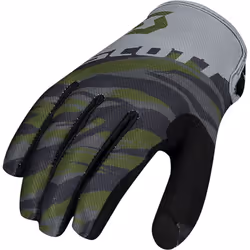 Scott 350 Dirt Gants de Motocross, noir-vert-multicolore, taille XL pour Hommes