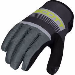 Scott 350 Race Gants de Motocross, gris-jaune, taille S pour Hommes