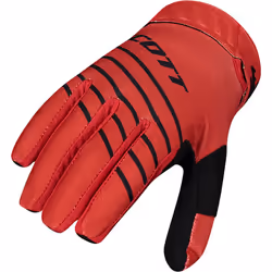 Scott 450 Angled Gants de Motocross, noir-rouge, taille S pour Hommes