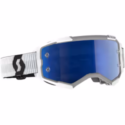 Scott Fury Chrome Lunettes de motocross, noir-blanc pour Hommes