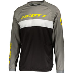 Scott 350 Evo Swap Maillot de motocross, noir-gris-jaune, taille M pour Hommes