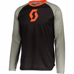 Scott 350 Track Evo Maillot de motocross, noir-gris-orange, taille XL pour Hommes