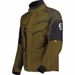 Scott Voyager Dryo Veste textile de moto imperméable, noir-vert, taille 4XL pour Hommes