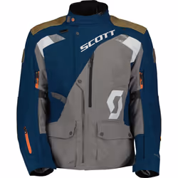 Scott Dualraid Dryo Veste textile de moto, gris-bleu, taille 4XL pour Hommes