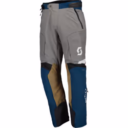 Scott Dualraid Dryo Pantalon textile de moto, gris-bleu, taille L pour Hommes