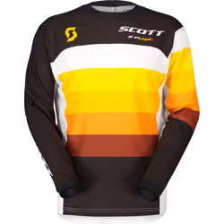 Scott 450 X-Plore Swap Maillot de motocross, noir-orange, taille M pour Hommes