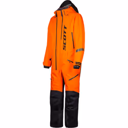 Scott DS Shell Dryo 2023 Costume de motoneige une pièce, noir-orange, taille 3XL pour Hommes