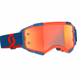 Scott Fury Chrome Dark Lunettes de motocross, rouge-bleu pour Hommes