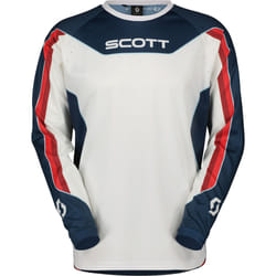 Scott Evo Dirt Maillot de motocross, blanc-rouge, taille M pour Hommes