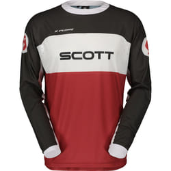 Scott 450 X-Plore Swap Maillot de motocross, noir-rouge, taille L pour Hommes