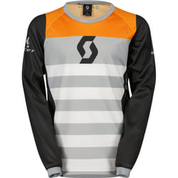 Scott Evo Race Maillot de motocross pour enfants, noir-gris-orange, taille XS pour Des gamins