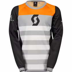 Scott Evo Race Maillot de motocross pour enfants, noir-gris-orange, taille XS pour Des gamins