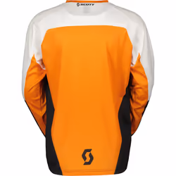 Scott Evo Track Maillot de motocross, noir-blanc-orange, taille S pour Hommes