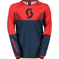 Scott Evo Track Maillot de motocross pour enfants, rouge-bleu, taille L pour Des gamins