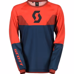 Scott Evo Track Maillot de motocross pour enfants, rouge-bleu, taille XL pour Des gamins