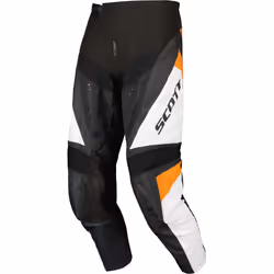 Scott Evo Track Pantalon de motocross, noir-blanc-orange, taille 36 pour Hommes