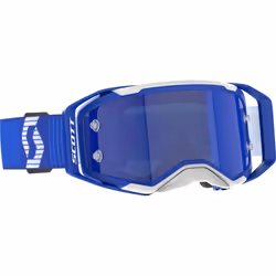Scott Prospect 2.0 Lunettes de motocross, blanc-bleu pour Hommes