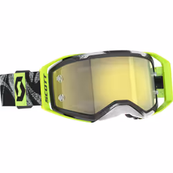 Scott Prospect 2.0 Lunettes de motocross, noir-gris-jaune pour Hommes