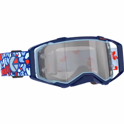Scott Prospect Ethika Lunettes de motocross, rouge-bleu pour Hommes - Vue supplémentaire 2