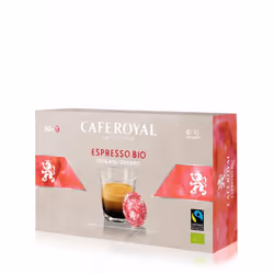 Café Royal Espresso BIO, Dosette de café, Espresso, 50 tasses, 6/10, CE, 50 pièce(s)
