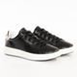 Basket - Guess - Femme - Classic gold triangle - Noir - cuir